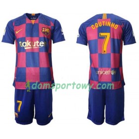 Koszulka FC Barcelona Coutinho 7 Dziecięcy Domowe Koszulki Piłkarskie 2019-2020 Krótki Rękaw